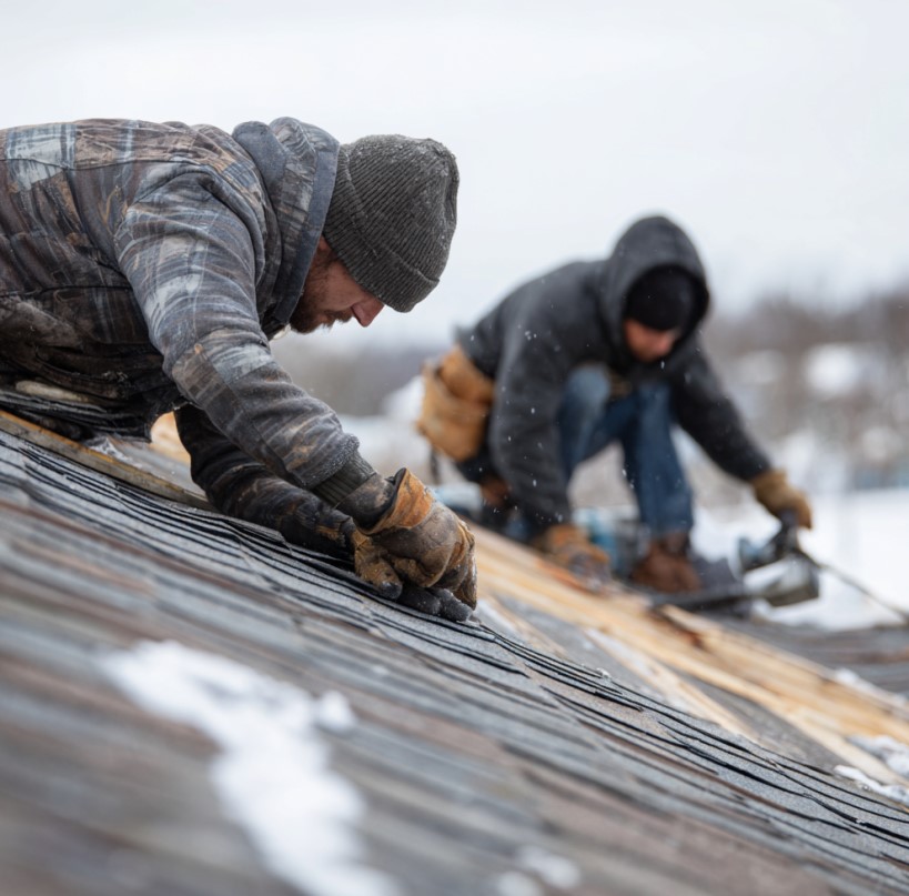 winter roofing in cold weather